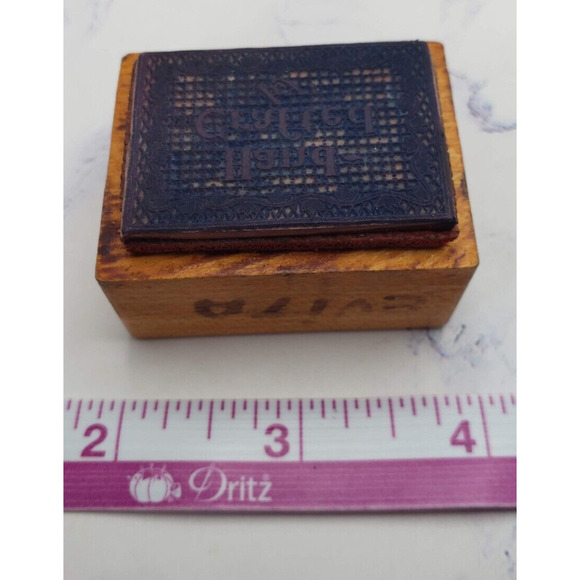 Hand Crafted Floral Welcome Sign PSX Wood Mounted Rubber Stamp - Picture 2 of 7